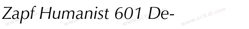 Zapf Humanist 601 De字体转换